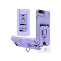 Newface iPhone 7 Plus Kılıf Zuma Kartvizitli Yüzüklü Silikon - Lila