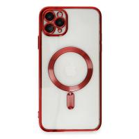 Newface iPhone 11 Pro Max Kılıf Kross Magneticsafe Kapak - Kırmızı
