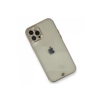 Newface iPhone 12 Pro Kılıf Liva Taşlı Silikon - Mor