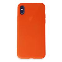 Newface iPhone X Kılıf First Silikon - Parlak Turuncu