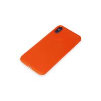 Newface iPhone X Kılıf First Silikon - Parlak Turuncu