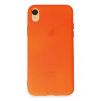 Newface iPhone XR Kılıf First Silikon - Parlak Turuncu