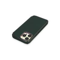 Newface iPhone 14 Pro Kılıf Dolpin Kapaklı - Koyu Yeşil