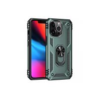 Newface iPhone 13 Pro Max Kılıf Sofya Yüzüklü Silikon Kapak - Yeşil