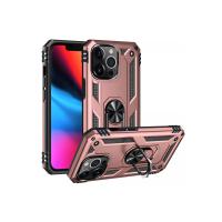 Newface iPhone 13 Pro Kılıf Sofya Yüzüklü Silikon Kapak - Rose