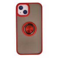 Newface iPhone 13 Kılıf Montreal Yüzüklü Silikon Kapak - Kırmızı