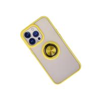 Newface iPhone 13 Pro Kılıf Montreal Yüzüklü Silikon Kapak - Sarı
