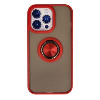 Newface iPhone 13 Pro Max Kılıf Montreal Yüzüklü Silikon Kapak - Kırmızı