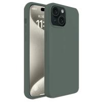 Newface iPhone 15 Kılıf First Silikon - Koyu Yeşil