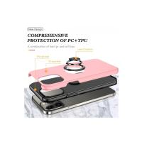 Newface iPhone 13 Pro Kılıf Elit Yüzüklü Kapak - Pembe