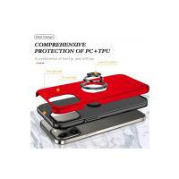 Newface iPhone 13 Pro Kılıf Elit Yüzüklü Kapak - Kırmızı