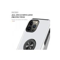 Newface iPhone 13 Pro Kılıf Elit Yüzüklü Kapak - Gümüş