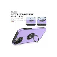 Newface iPhone 13 Pro Kılıf Elit Yüzüklü Kapak - Mor