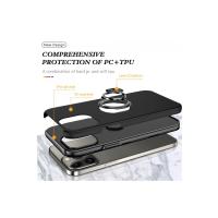 Newface iPhone 13 Pro Max Kılıf Elit Yüzüklü Kapak - Siyah