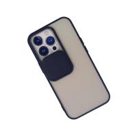 Newface iPhone 13 Pro Kılıf Palm Buzlu Kamera Sürgülü Silikon - Lacivert