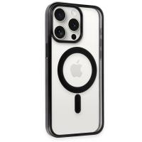 Newface iPhone 15 Pro Kılıf Erozi Magsafe Kapak - Siyah