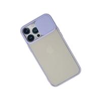 Newface iPhone 13 Pro Max Kılıf Palm Buzlu Kamera Sürgülü Silikon - Lila