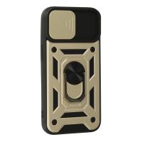 Newface iPhone 13 Kılıf Pars Lens Yüzüklü Silikon - Gold