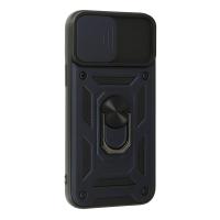 Newface iPhone 13 Pro Kılıf Pars Lens Yüzüklü Silikon - Lacivert