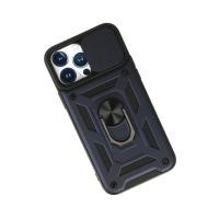 Newface iPhone 13 Pro Kılıf Pars Lens Yüzüklü Silikon - Lacivert