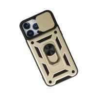 Newface iPhone 13 Pro Kılıf Pars Lens Yüzüklü Silikon - Gold