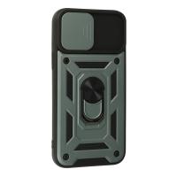 Newface iPhone 13 Pro Kılıf Pars Lens Yüzüklü Silikon - Yeşil