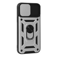 Newface iPhone 13 Pro Kılıf Pars Lens Yüzüklü Silikon - Gümüş