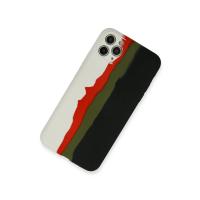 Newface iPhone 11 Pro Kılıf Ebruli Lansman Silikon - Beyaz-Siyah