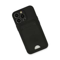 Newface iPhone 13 Pro Kılıf Kelvin Kartvizitli Silikon - Siyah