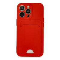 Newface iPhone 13 Pro Kılıf Kelvin Kartvizitli Silikon - Kırmızı