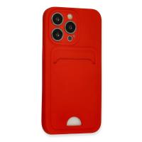Newface iPhone 13 Pro Kılıf Kelvin Kartvizitli Silikon - Kırmızı