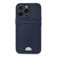 Newface iPhone 13 Pro Kılıf Kelvin Kartvizitli Silikon - Lacivert