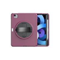 Newface iPad 2022 10.9 (10.nesil) Kılıf Hand Strap Tablet Kılıfı - Mürdüm