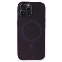 Newface iPhone 14 Pro Max Kılıf Oslo Magsafe Kapak - Derin Mor