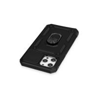 Newface iPhone 12 Pro Max Kılıf Pars Lens Yüzüklü Silikon - Siyah