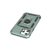 Newface iPhone 12 Pro Max Kılıf Pars Lens Yüzüklü Silikon - Yeşil