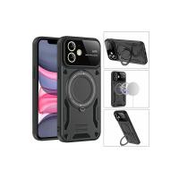 Newface iPhone 11 Kılıf Joy Lens Standlı Kapak - Mor