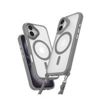 Newface iPhone 16 Plus Kılıf Enka Magsafe Silikon Kılıf - Titan Gri