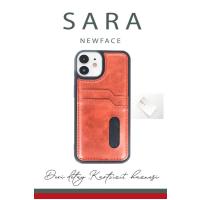 Newface iPhone 11 Kılıf Sara Kartvizitli Deri Kılıf - Kırmızı