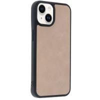 Newface iPhone 14 Kılıf Aras Deri Kapak - Pudra