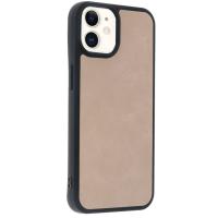 Newface iPhone 11 Kılıf Aras Deri Kapak - Pudra