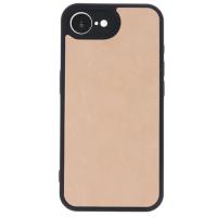 Newface iPhone 16E Kılıf Aras Deri Kapak - Pudra