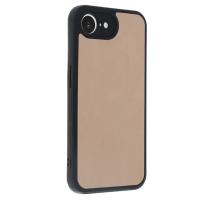 Newface iPhone 16E Kılıf Aras Deri Kapak - Pudra