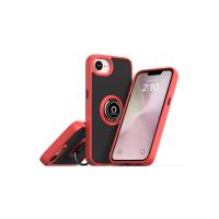 Newface iPhone 16E Kılıf Montreal Yüzüklü Silikon Kapak - Kırmızı