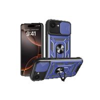 Newface iPhone 16E Kılıf Pars Lens Yüzüklü Silikon - Lacivert