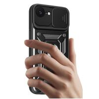 Newface iPhone 16E Kılıf Pars Lens Yüzüklü Silikon - Lacivert