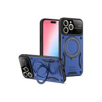 Newface iPhone 15 Pro Max Joy Lens Standlı Kapak - Lacivert