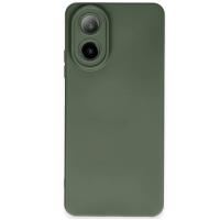 Newface Oppo A38 Kılıf Nano içi Kadife Silikon - Koyu Yeşil