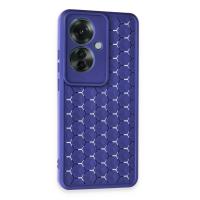 Newface Oppo Reno 11F Kılıf Petek Silikon Kapak - Lacivert