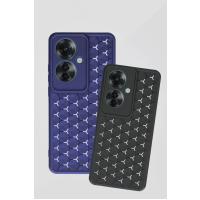 Newface Oppo Reno 11F Kılıf Petek Silikon Kapak - Lacivert